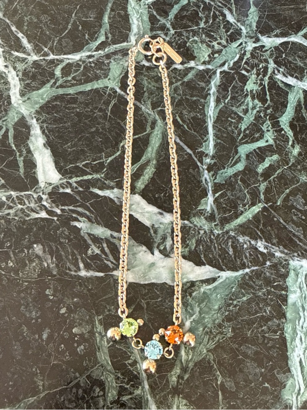 Justine Clenquet Multicolor Crystal Choker Necklace